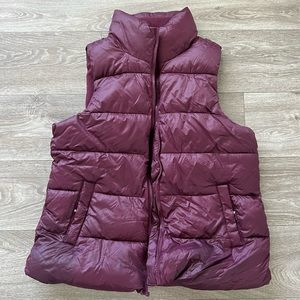 Burgundy Puffer Vest
